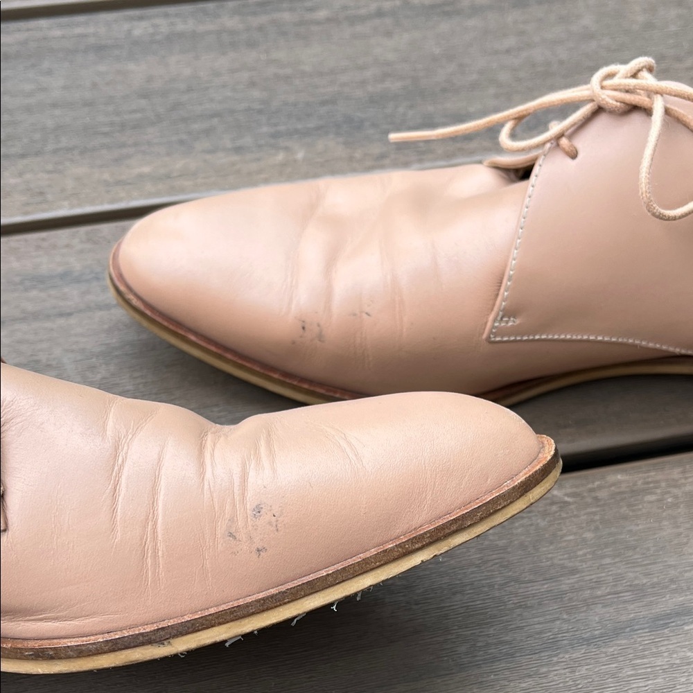 Everlane The Modern Oxford Blush Creme Leather Derby Shoes - Size 10.5 - Picture 5 of 16